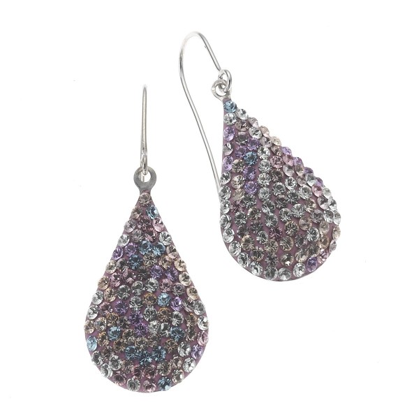 "Crystelle Silber - Ohrhaken L=21mm Swarovski Kristalle pastell multi