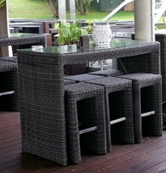 Barset "Balera", grau/anthrazit, 7-teilig, inkl. Polster, Loungeset, Gartenset, Garten