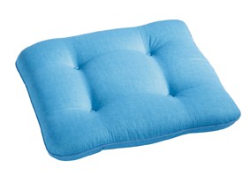 Polsterauflage Sesselauflage Stuhlauflage "Bianca Blau" eckig 48x48x9cm