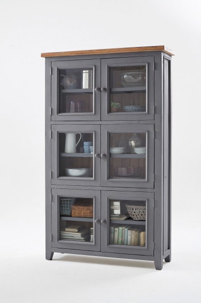 Vitrine, Vitrinenschrank, Wohnzimmer, Maison II, Beauty.Scouts, Antik grau