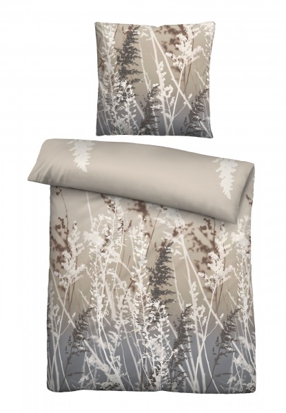 Biberna Feinbiber Bettwäsche taupe