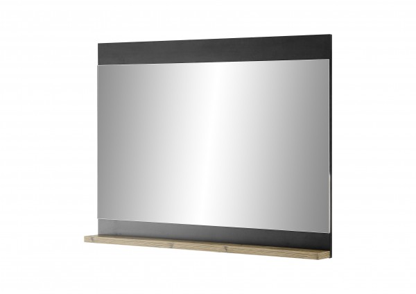 Wandspiegel "Fejsal" mit Schlüsselablage Kastanie Dekor/Fresco 92x71x10cm Garderobenspiegel Spiegel