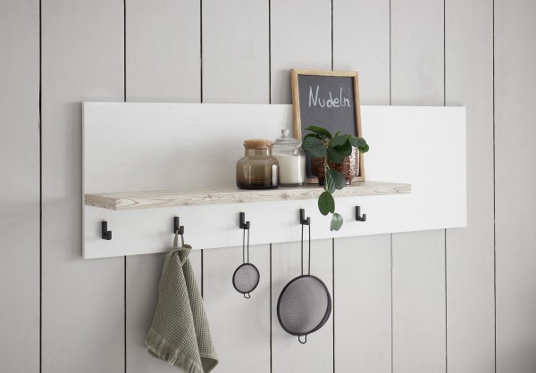 Regal &quot;Kiruna&quot; Anderson white Pine Oslo Pine 130x40x20cm Hängeregal