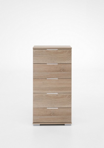 Schubkastenkommode "Olga" Eiche sägerau NB (5xSchubkästen) 49x102x41cm Board