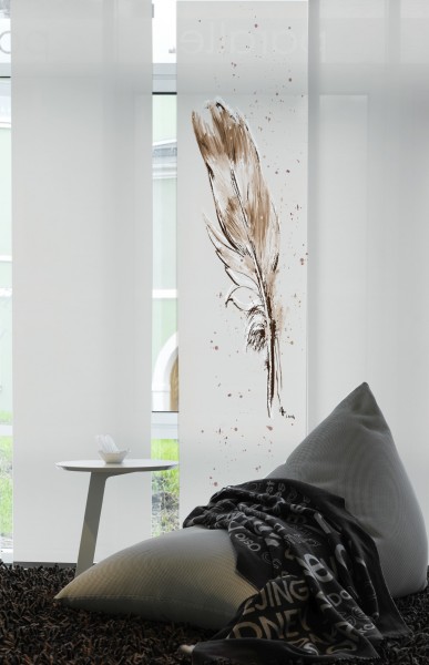 1-teiliger Flächen-Schiebevorhang Emotion Textiles Temperafeder sepia 60 x 260 cm