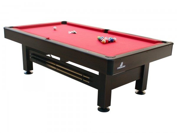 Billardtisch "Warren" in braun aus Holz 245x135x79cm Pool-Table