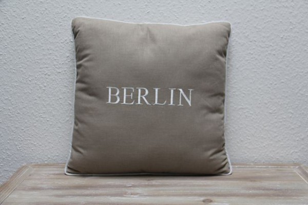 Beauty.Scouts Kissen Zierkissen "Berlin" 45x65x14cm beige